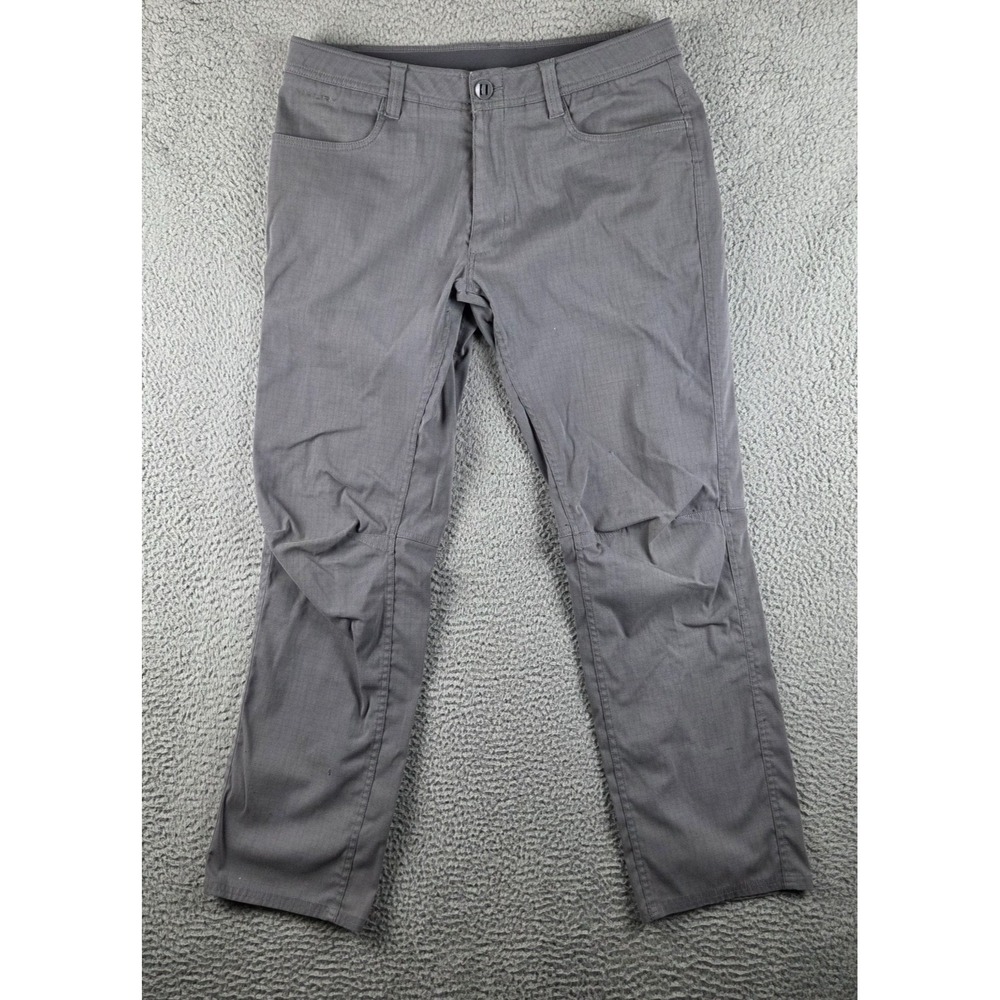 Under Armour Storm Pants Mens 36x32 Gray Woven Cargo Hiking Zip Pockets Ripstop